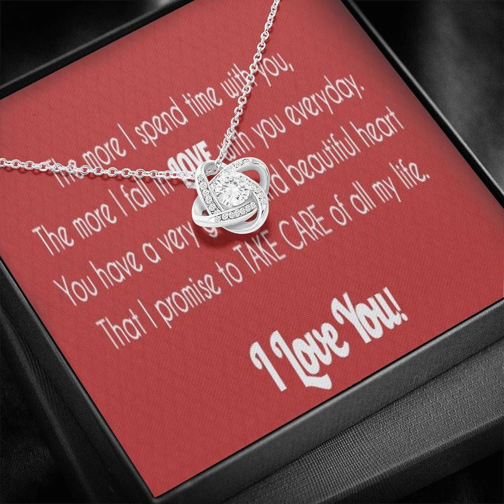 The More I Spend With You Love Knot Necklace Gift For Wife