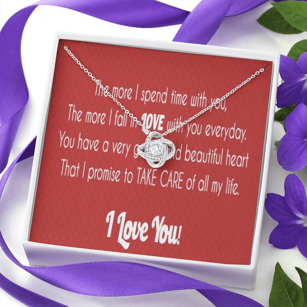 The More I Spend With You Love Knot Necklace Gift For Wife
