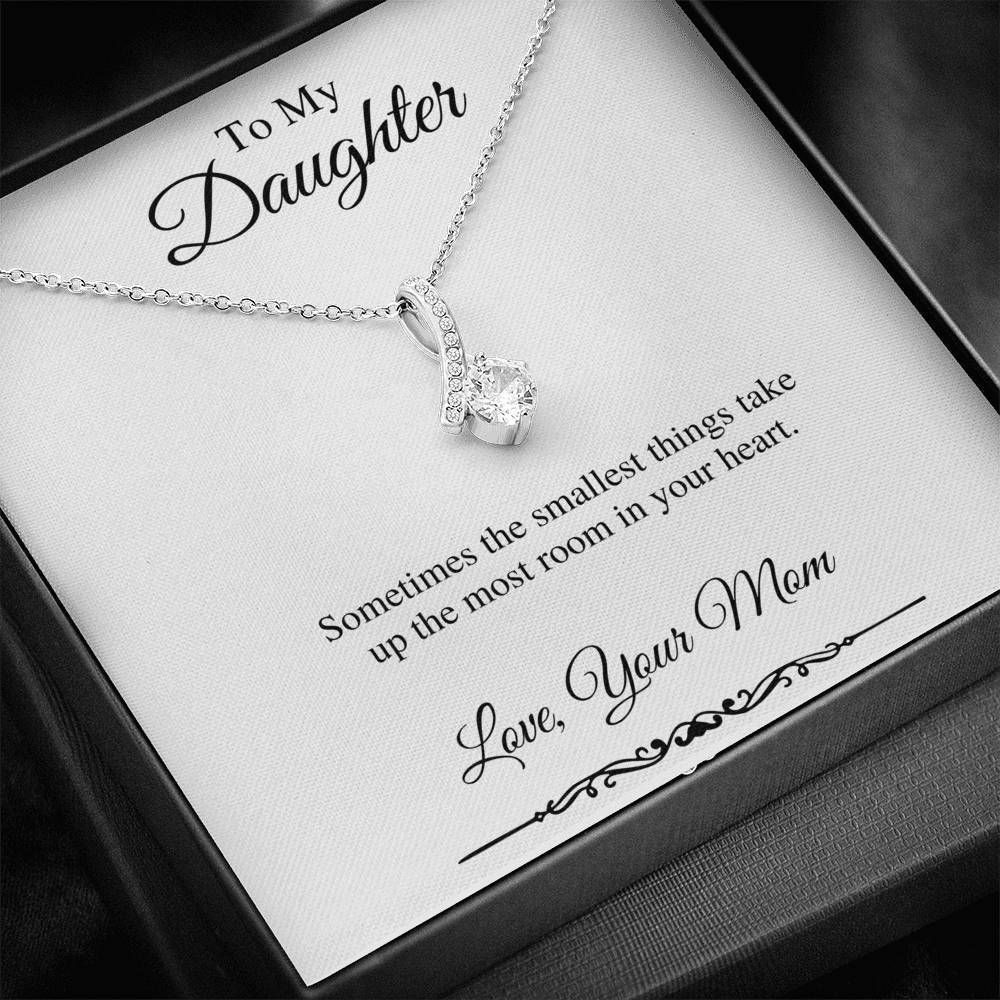 The Most Room In Your Heart 14K White Gold Alluring Beauty Necklace Gift For Daughter