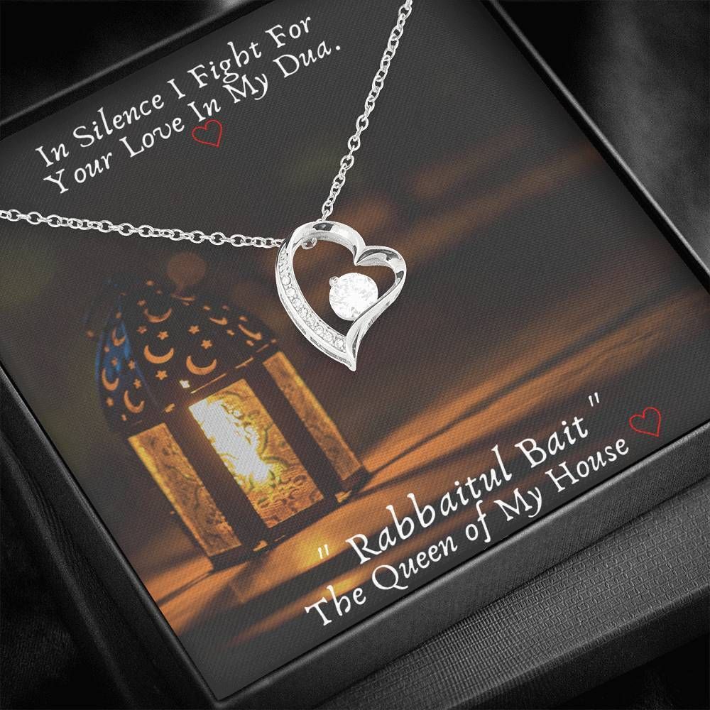 The Queen Of My House Silver Forever Love Necklace Gift For Wife
