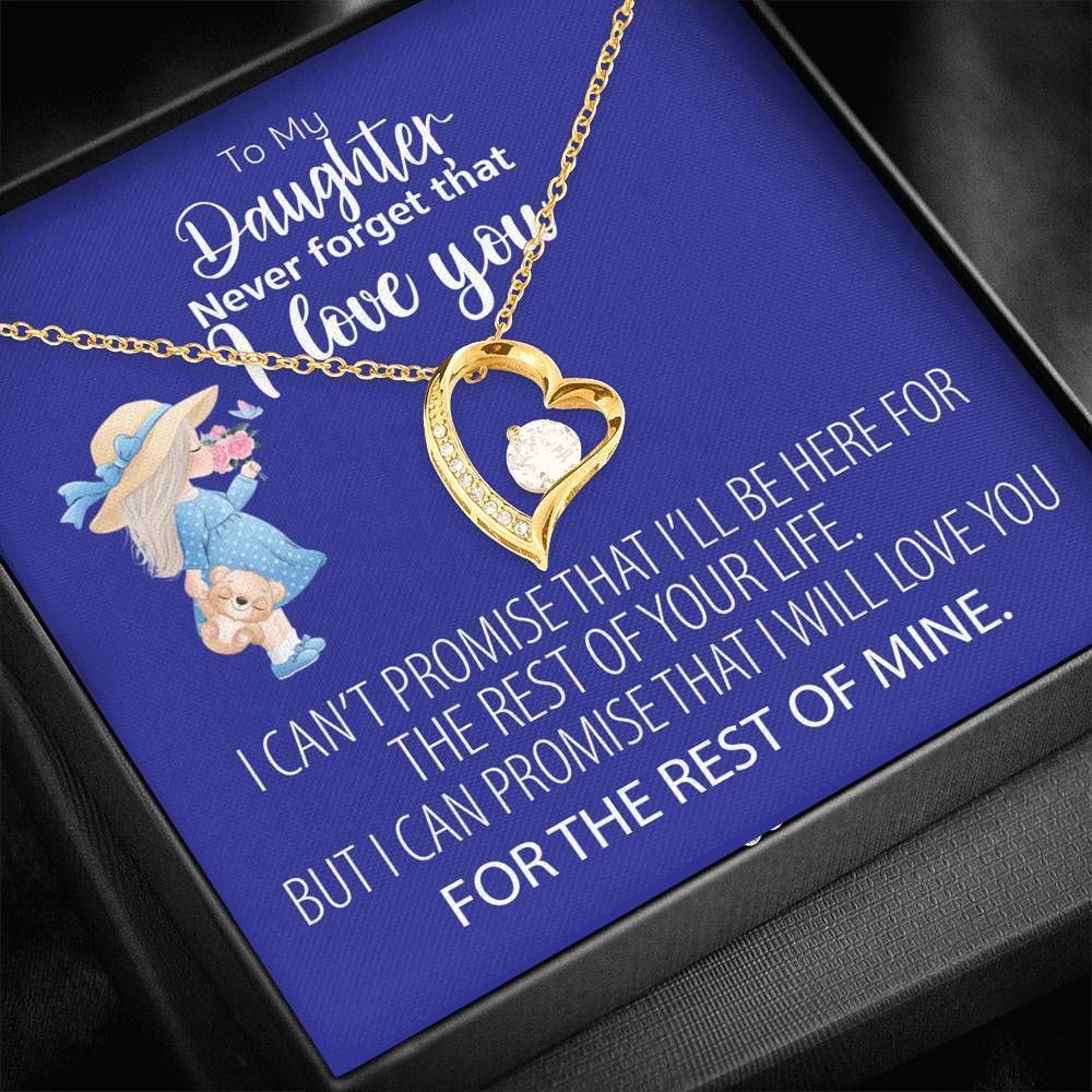 The Rest Of Your Life 14K White Gold Forever Love Necklace Gift For Daughter