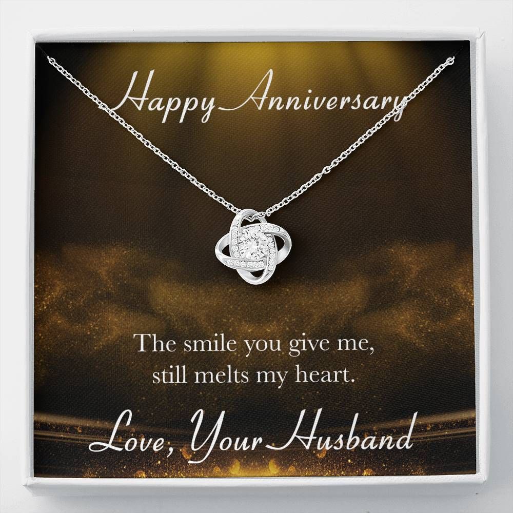 The Smile You Give Me Love Knot Necklace For Wife
