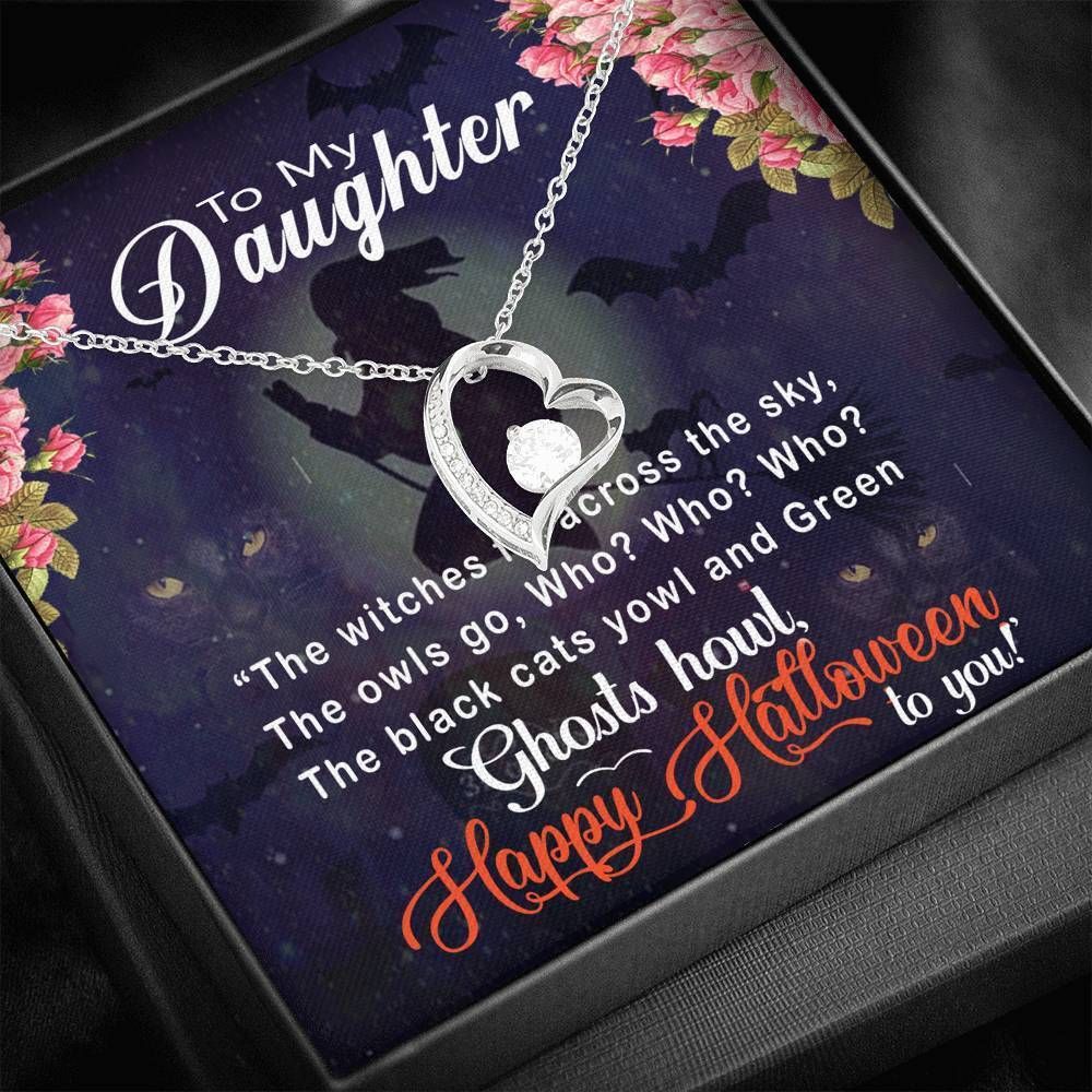 The Witches Fly Across The Sky Happy Halloween Forever Love Necklace Gift For Daughter