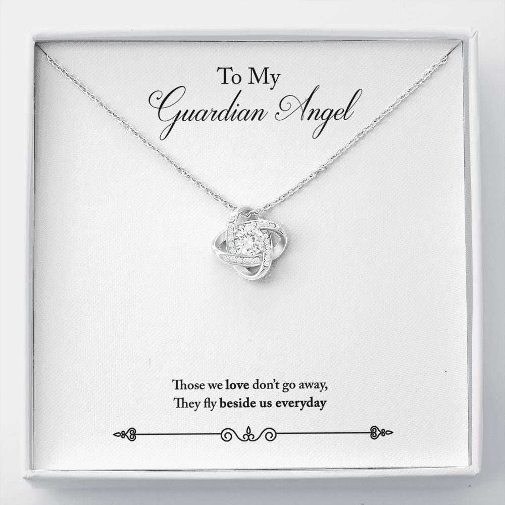 They Fly Beside Us Everyday Love Knot Necklace