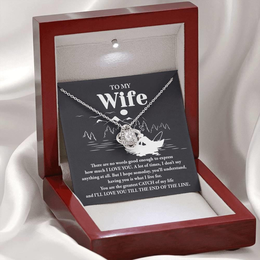Thoughtful Gift For Wife There're No Words Good Enough Love Knot Necklace
