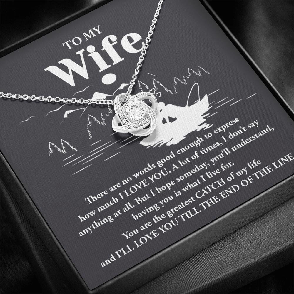 Thoughtful Gift For Wife There're No Words Good Enough Love Knot Necklace