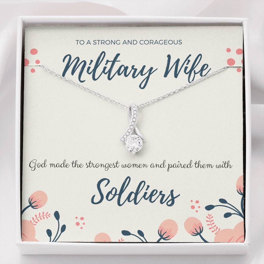 To A Strong And Corageous Wife Alluring Beauty Necklace Gift For Wife