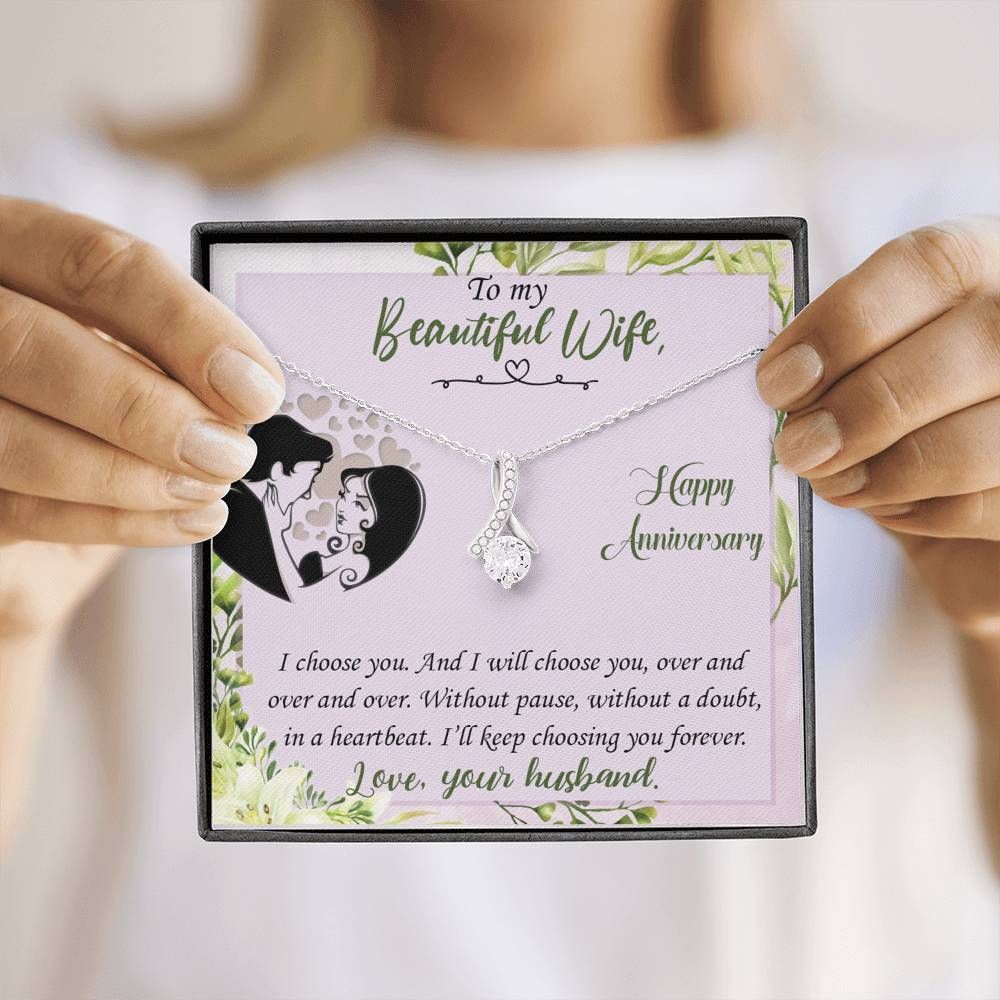 To My Beautiful Wife I Choose You Alluring Beauty Necklace