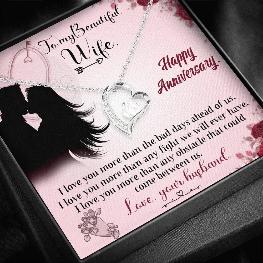 To My Beautiful Wife I Love You More Than Any Fight Forever Love Necklace
