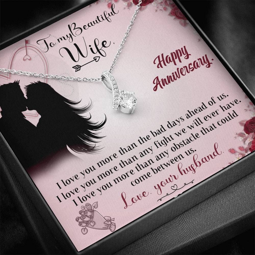 To My Beautiful Wife Love You More Anything Alluring Beauty Necklace