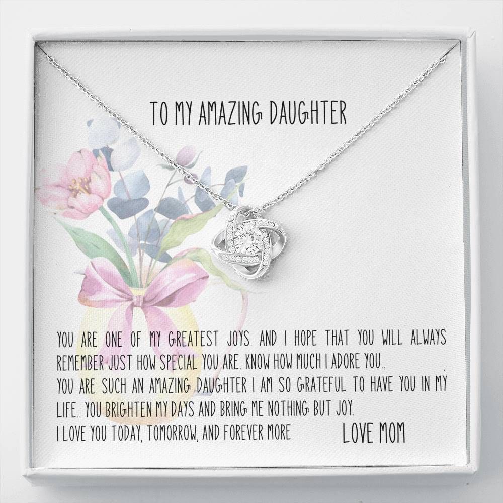 To My Daughter Gorgeous Love Knot Necklace