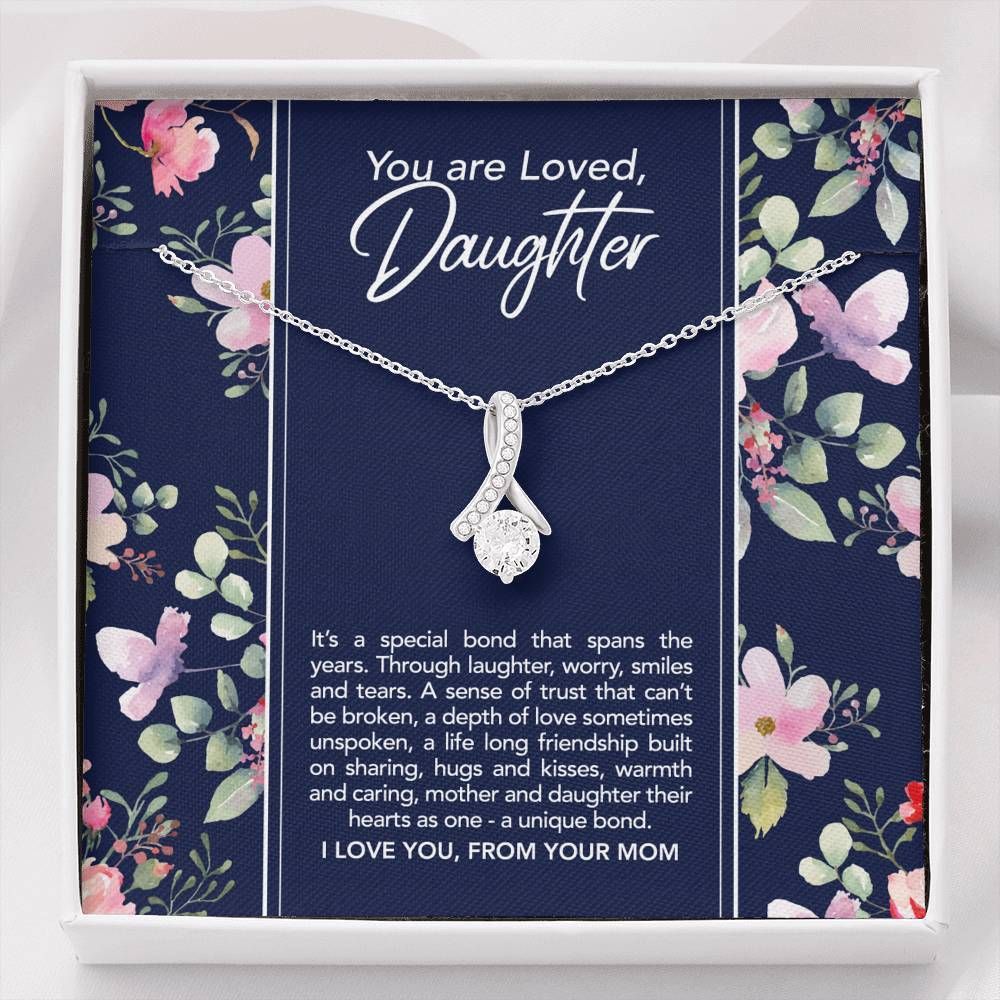 To My Daughter I Love You Blue Alluring Beauty Necklace