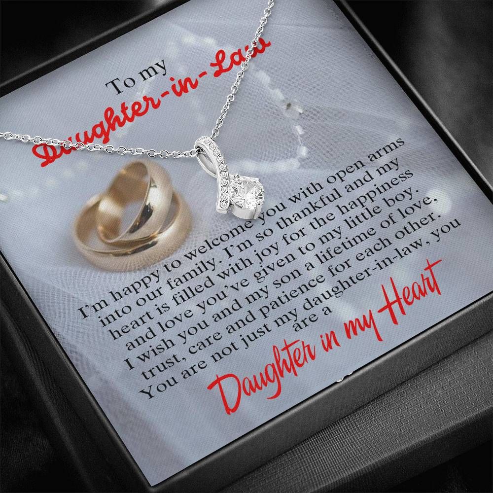 To My Daughter In Law You're A Daughter In My Heart Alluring Beauty Necklace