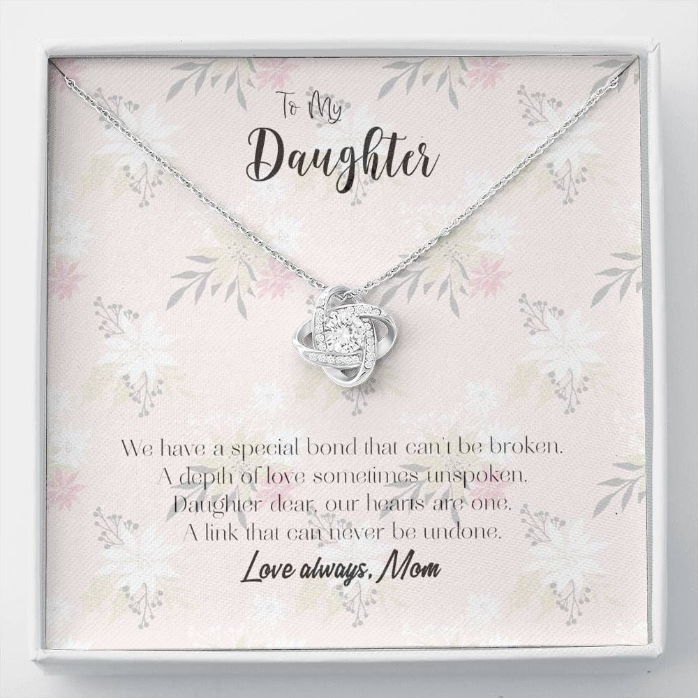 To My Daughter Mother And Daughter Special Bond Love Knot Necklace