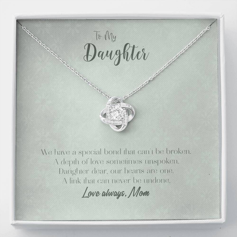 To My Daughter Special Bond Love Knot Necklace