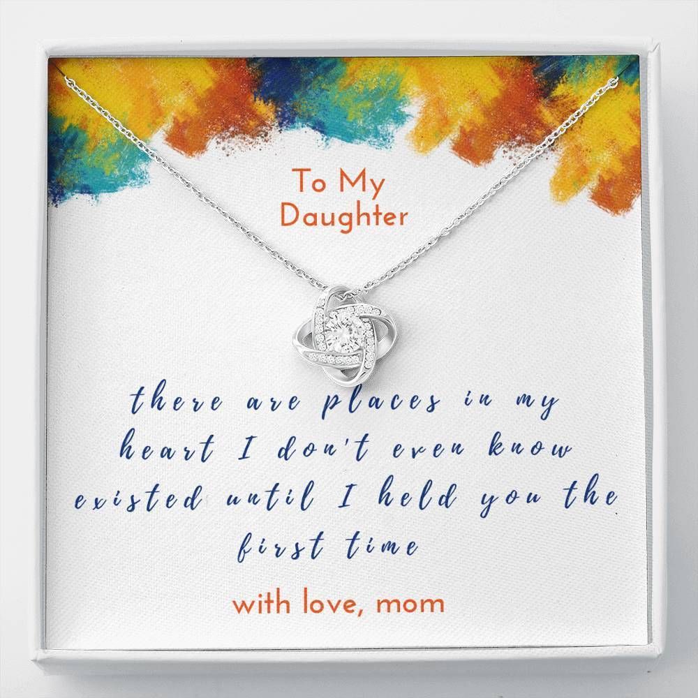 To My Daughter There Are Places In My heart Love Knot Necklace