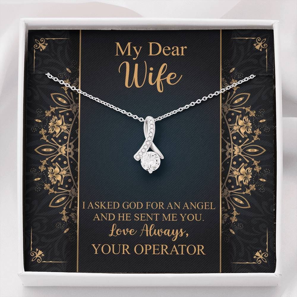 To My Dear Wife From Operator Love Always Alluring Beauty Necklace