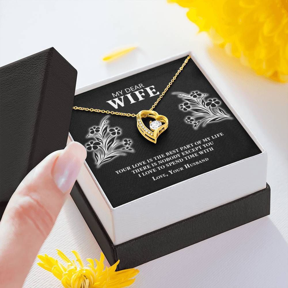 To My Dear Wife I Love To Spend Time With Forever Love Necklace