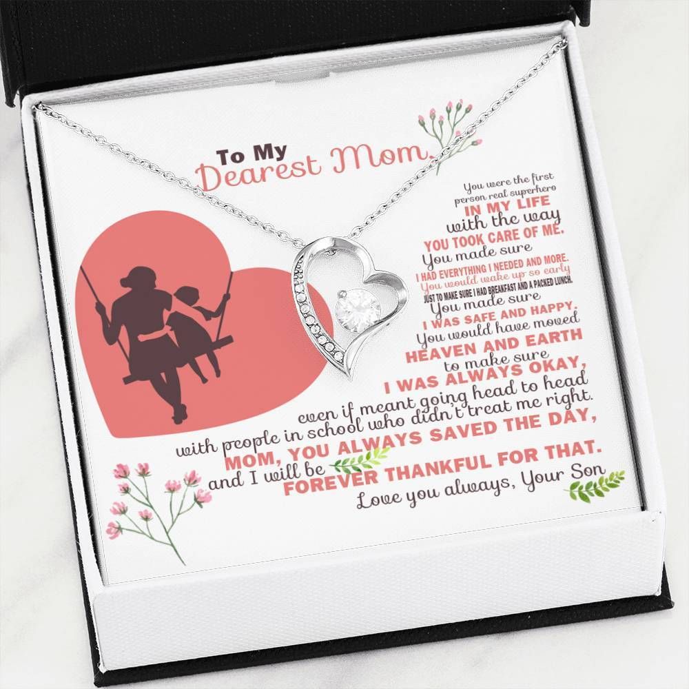 To My Dearest Mom Forever Love Necklace From Son