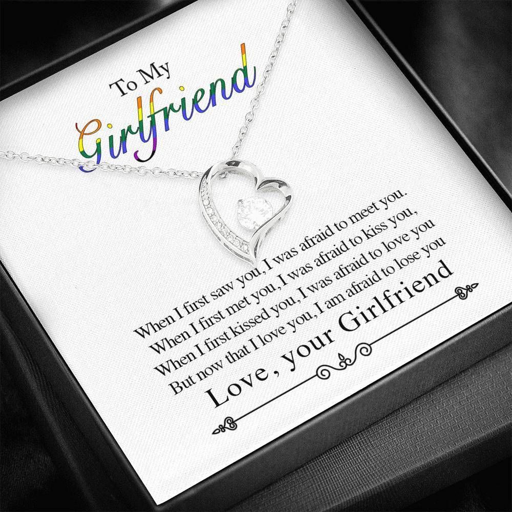 To My Girlfriend When I First Saw You I Fell In Love With You Forever Love Necklace