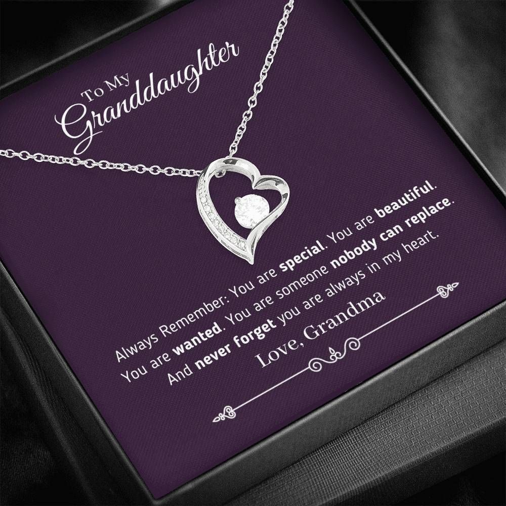 To My Granddaughter You Are Special Forever Love Necklace