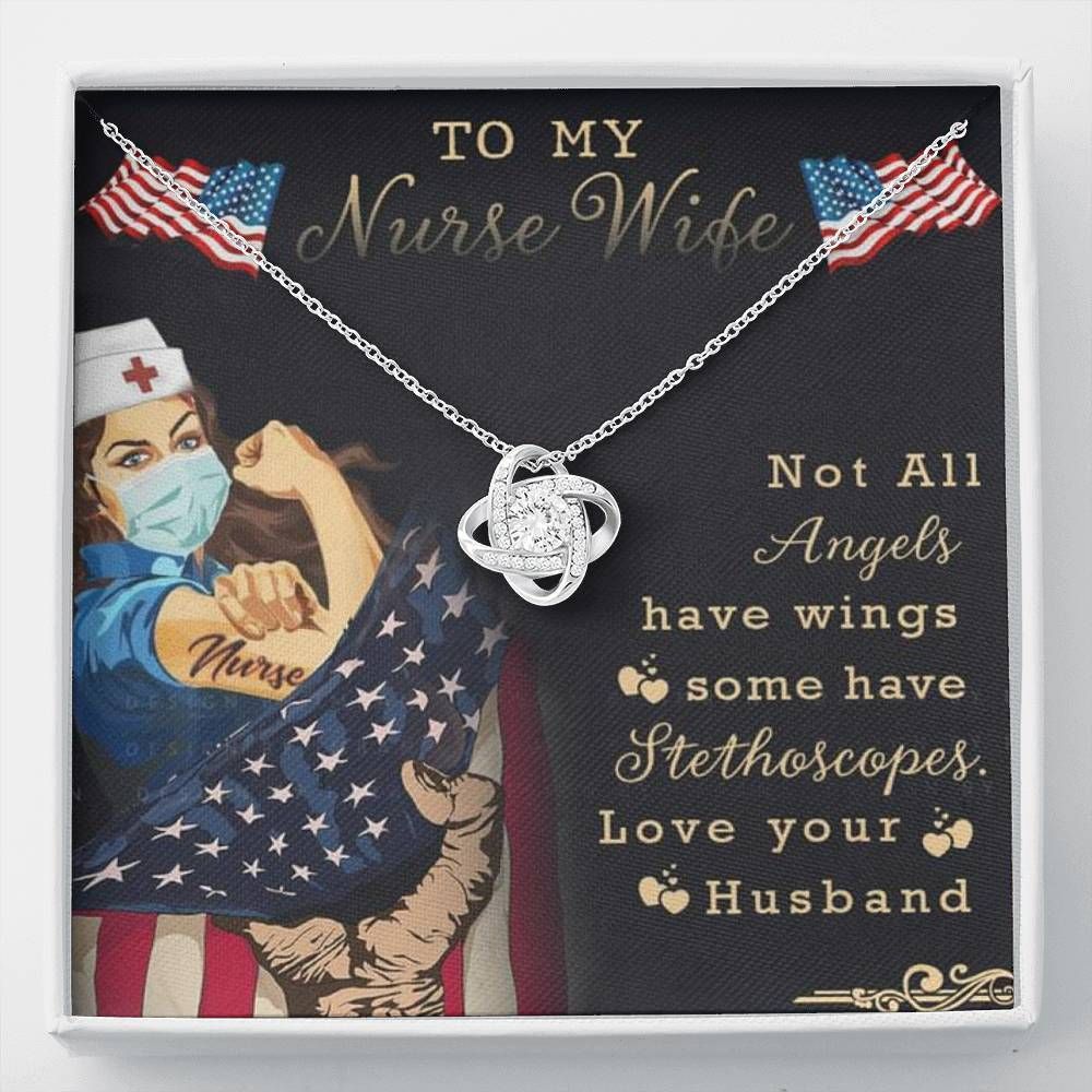To My Nurse Wife Strong Girl Love Knot Necklace