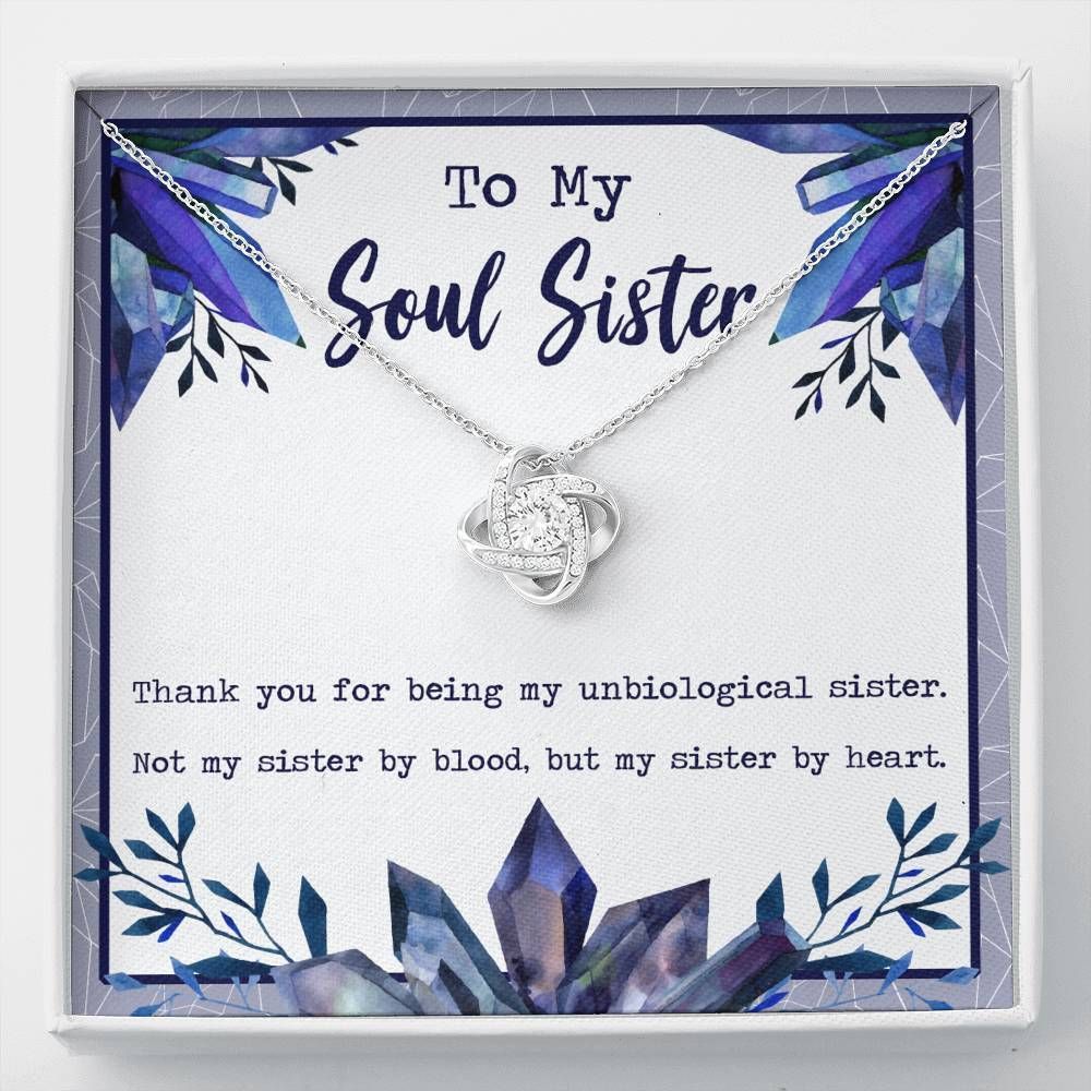 To My Soul Sister Love Knot Necklace Sisters By Heart