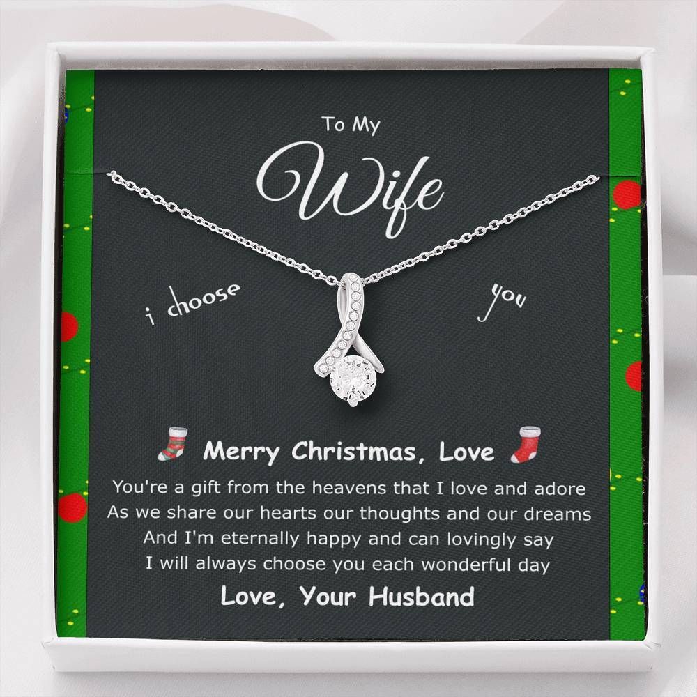 To My Wife I Choose You Xmas Alluring Beauty Necklace