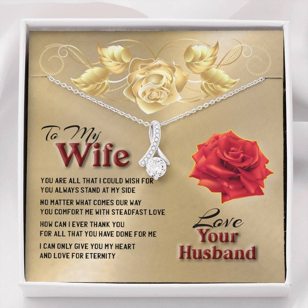 To My Wife Love You For Eternity Rose Alluring Beauty Necklace