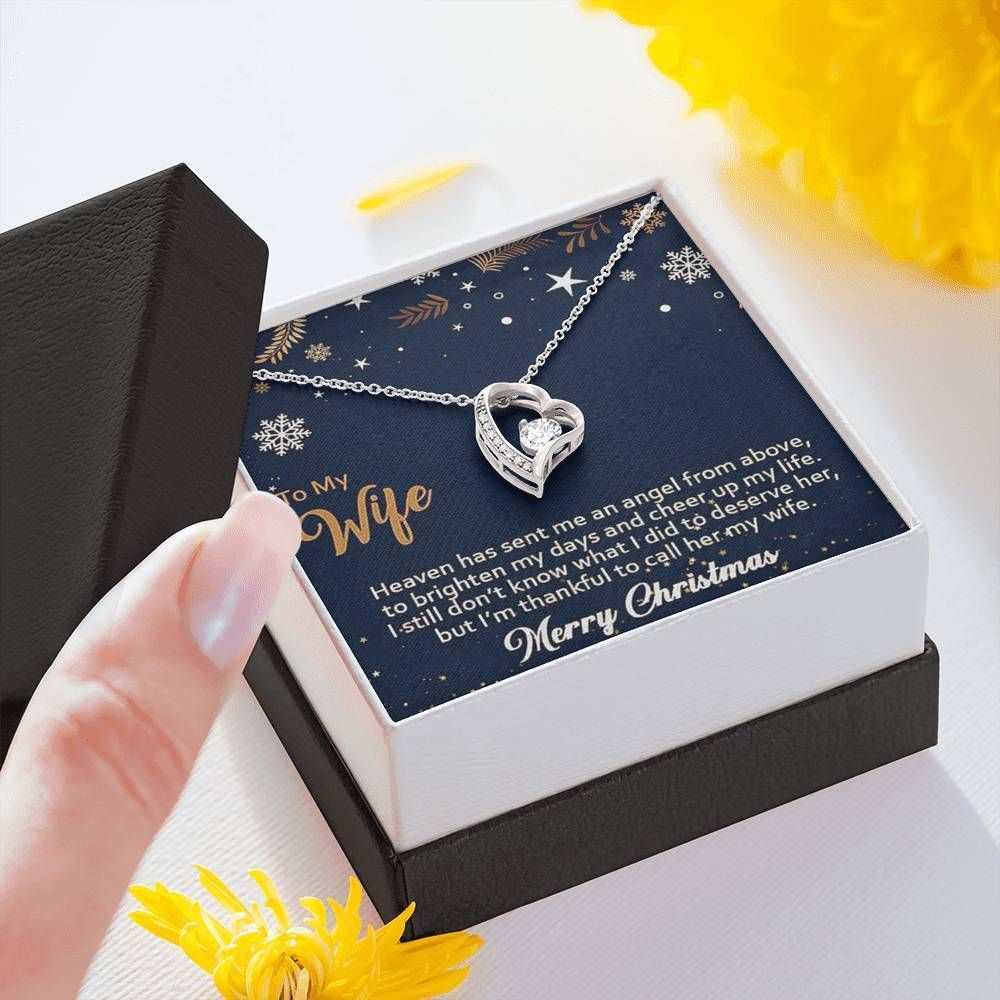To My Wife Merry Christmas Forever Love Necklace
