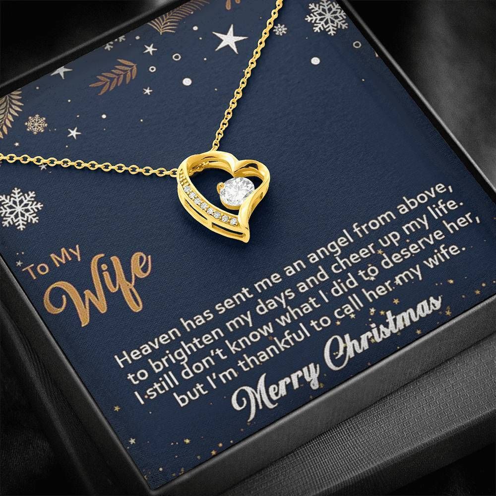 To My Wife Merry Christmas Forever Love Necklace
