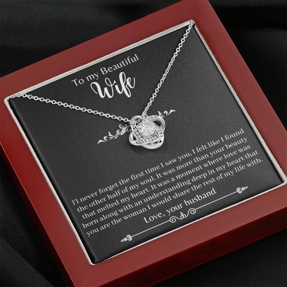 To My Wife Share The Rest Of My Life With You Love Knot Necklace