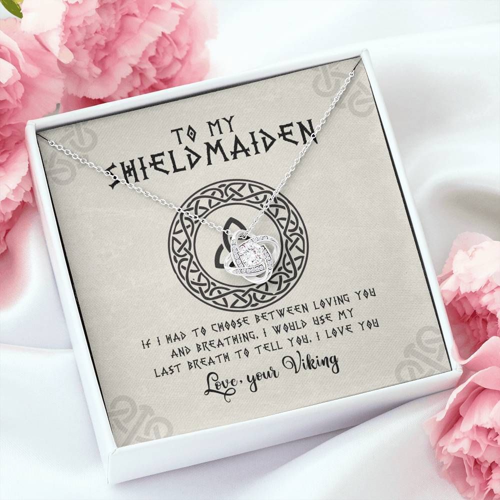 To Shieldmaiden I Love You Love Knot Necklace Gift For Her