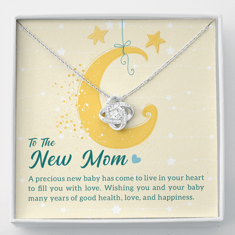 To The New Mom A Precious New Baby Love Knot Necklace