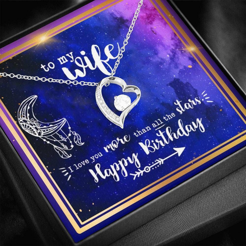 To Wife I Love You More Than All The Stars Forever Love Necklace Gift For Her