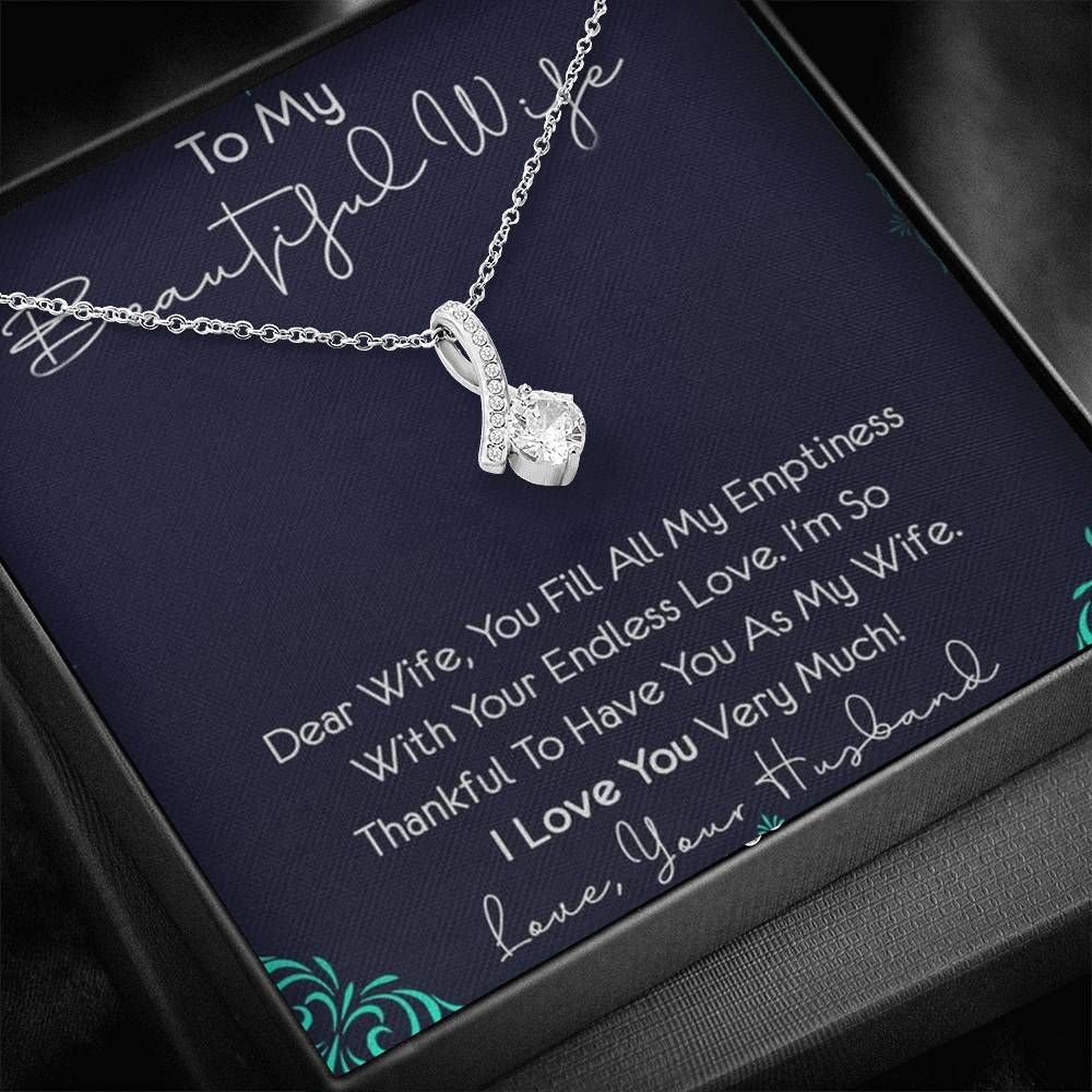 To Wife I Love You Very Much Alluring Beauty Necklace Gift For Her
