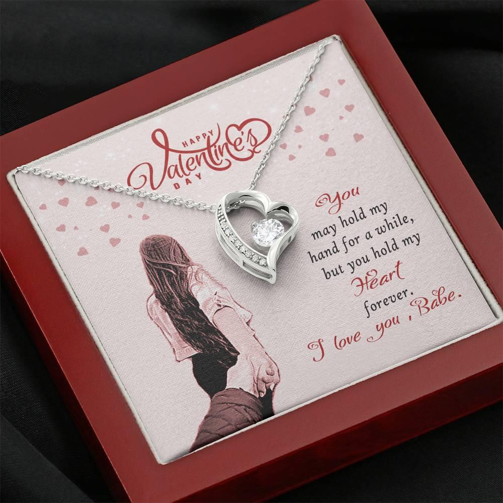 Valentine Gift For Her I Love You Babe Forever Love Necklace