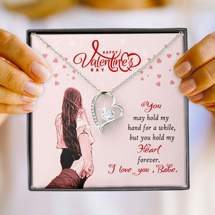 Valentine's Day Gift For Her Forever Love Necklace You Hold My Heart Forever