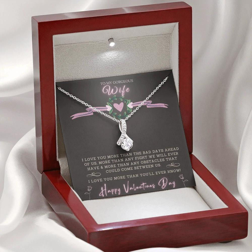 Valentine's Day Gift For Wife Alluring Beauty Necklace I Love You