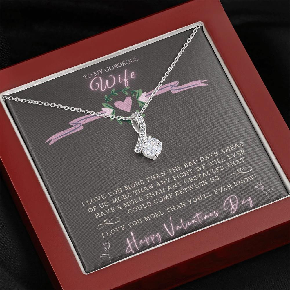 Valentine's Day Gift For Wife Alluring Beauty Necklace I Love You