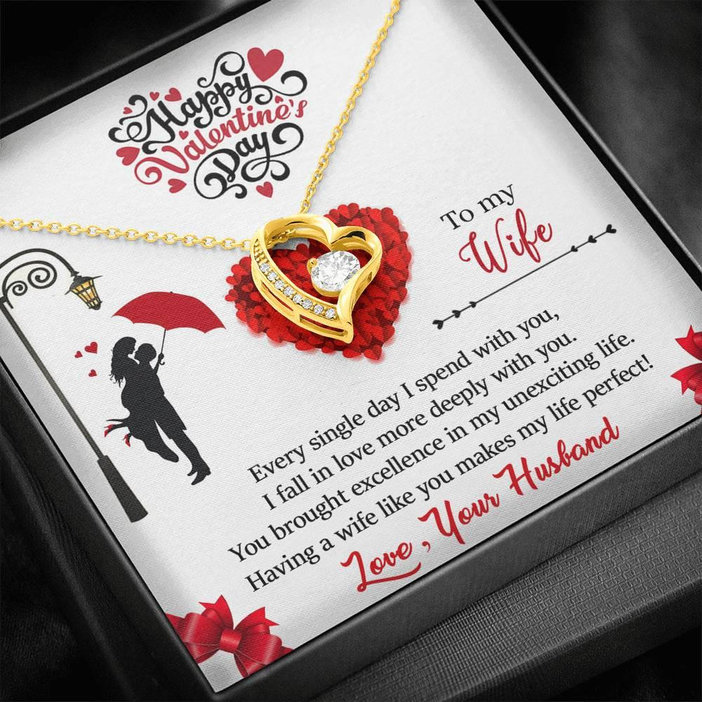 Valentine's Day Gift For Wife You Makes My Life Perfect Forever Love Necklace