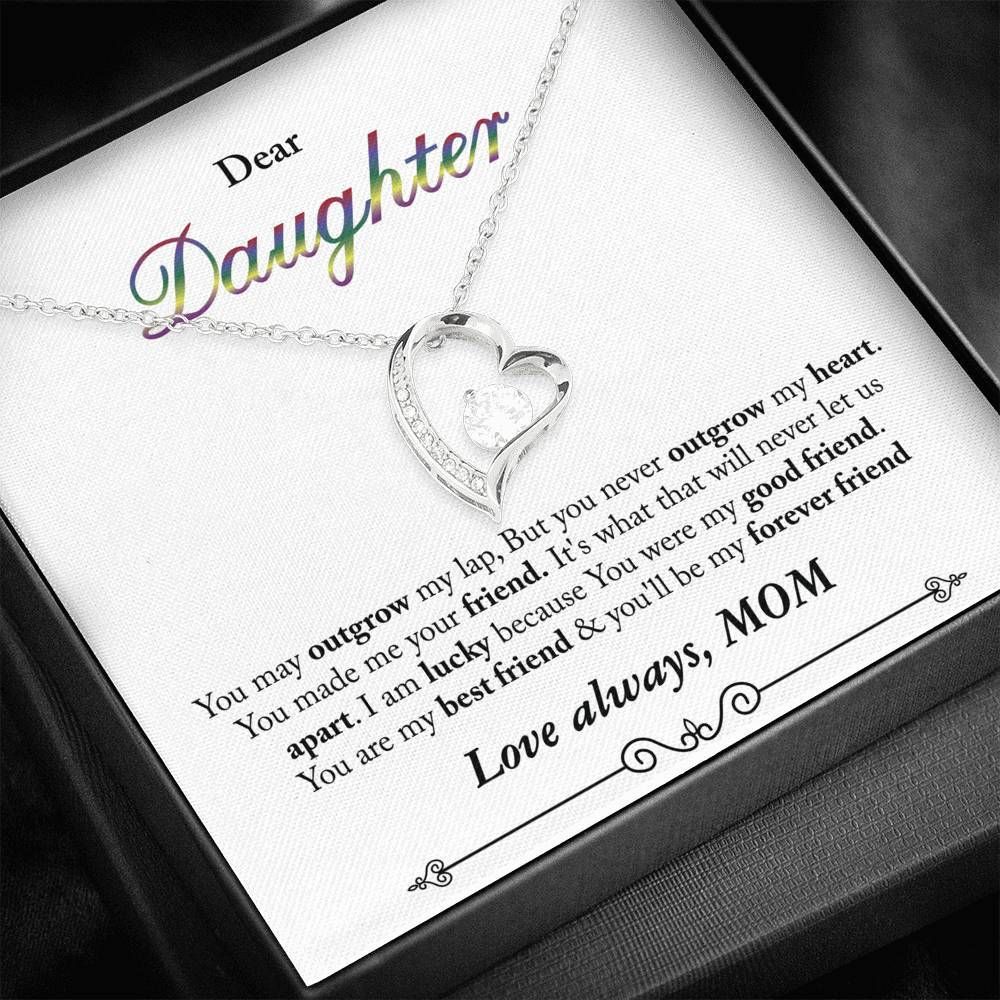 We Are Never Apart Mom Gift For Daughter Silver Forever Love Necklace