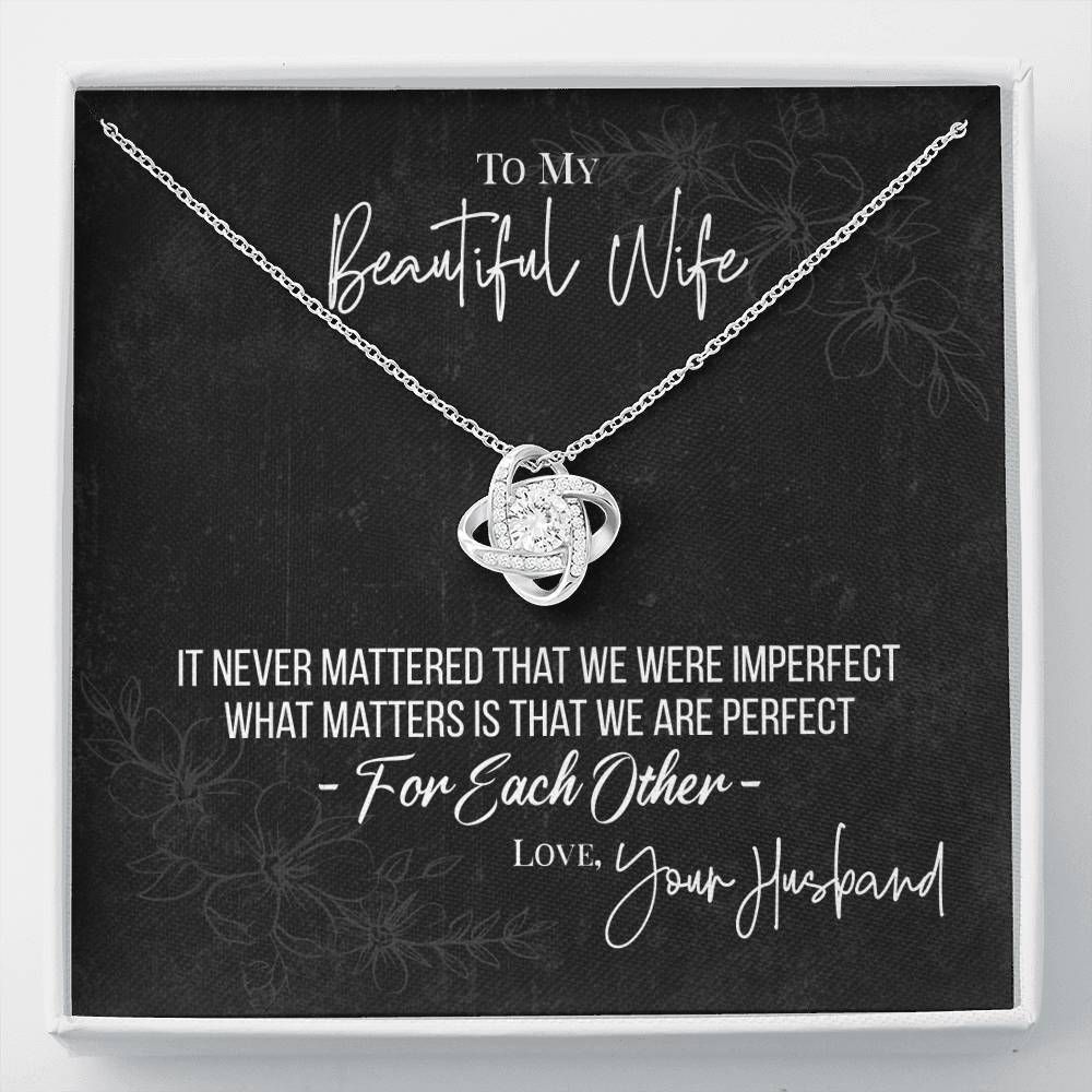 We Are Perfect For Each Other Love Knot Necklace