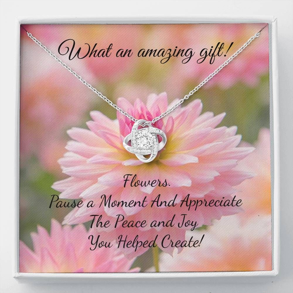 What An Amazing Gift Flowers For Mom Love Knot Necklace