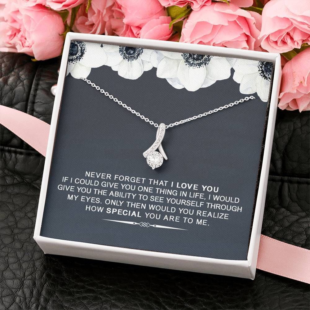 White Flower How Special You Are Alluring Beauty Necklace Gift For Wife