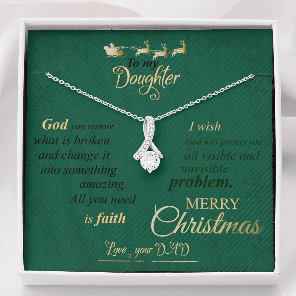 Will Protect You Merry Xmas Alluring Beauty Necklace Dad Gift For Daughter