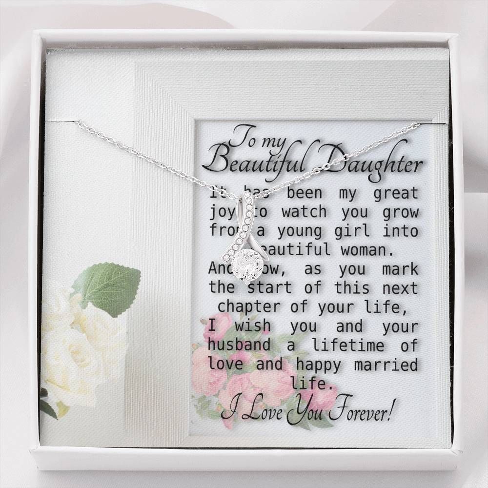 Wish You And Your Husband A Lifetime Of Love Alluring Beauty Necklace Gift For Daughter