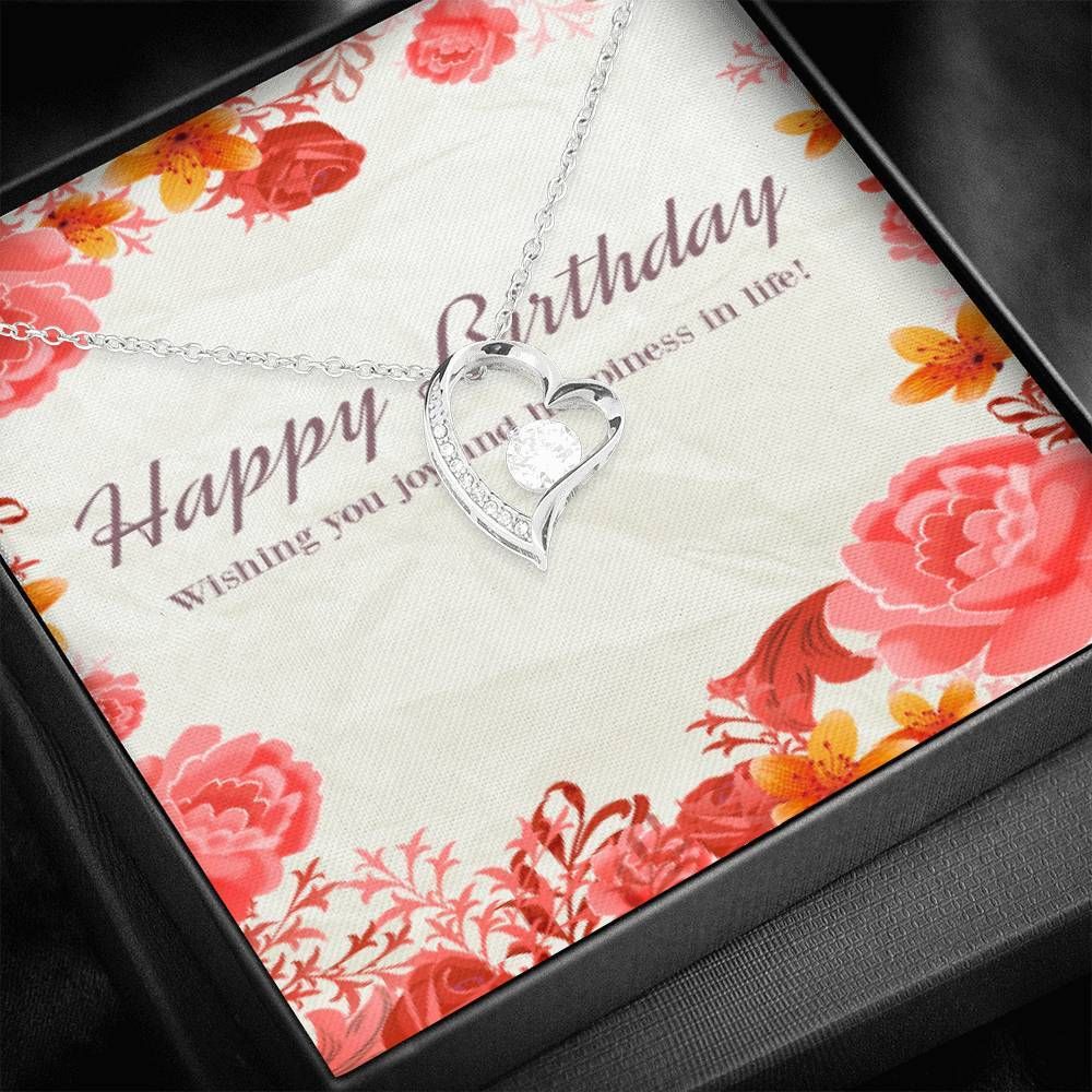 Wishing You Happiness In Life Forever Love Necklace Birthday Gift For Wife
