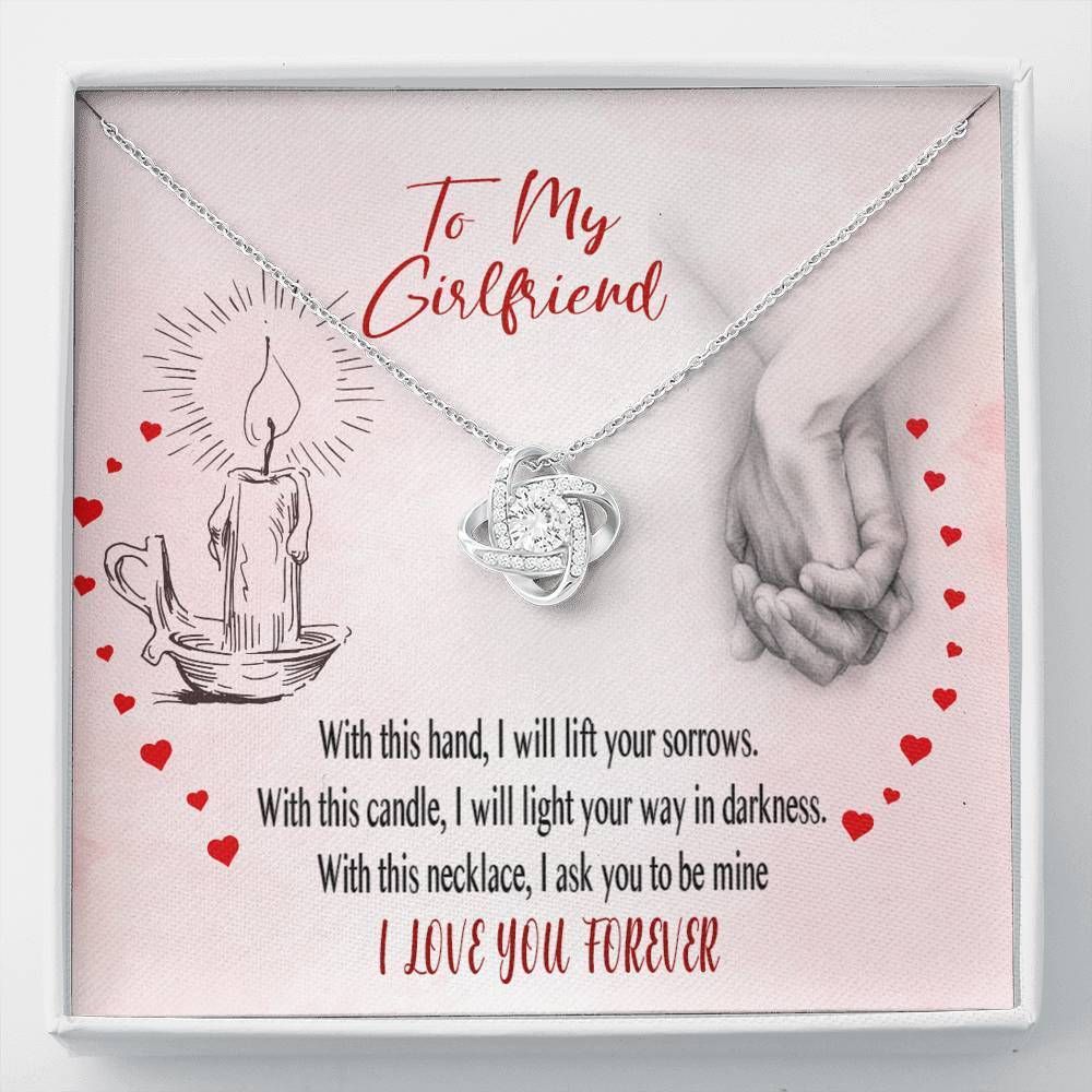 With This Hand I'll Lift Your Sorrow Love Knot Necklace For Girlfriend