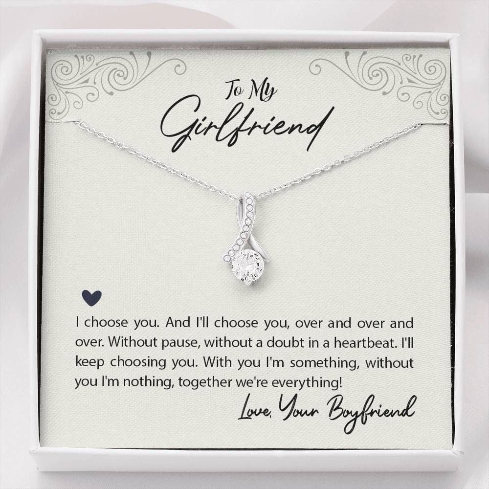Without You I'm Nothing Alluring Beauty Necklace Gift For Her